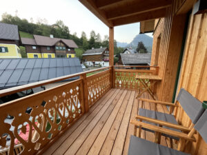 Balkon-Ausblick-Ferienwohnung Louisa-Haus Christl und Franz-BadAussee